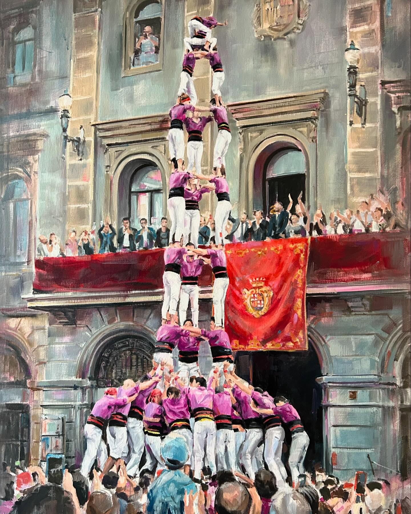 Els Moixiganguers a la plaça de l'Ajuntament d'Igualada